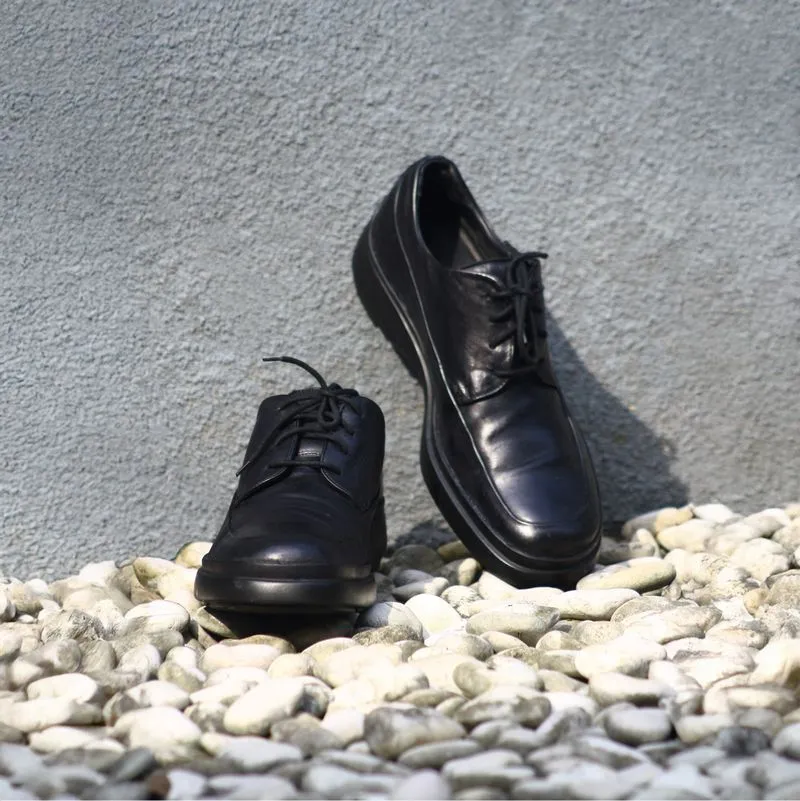 HUGO BOSS Black Leather Lace-up Boots | EUR 44 | Black | No  photo 1