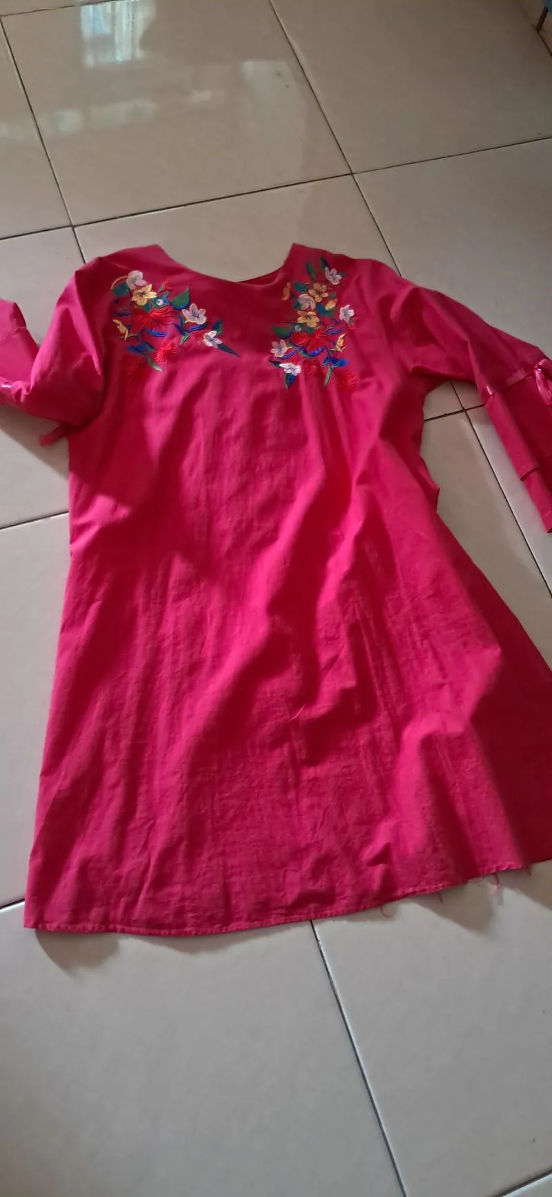 Casual Casual dress Wanita red pink photo 1