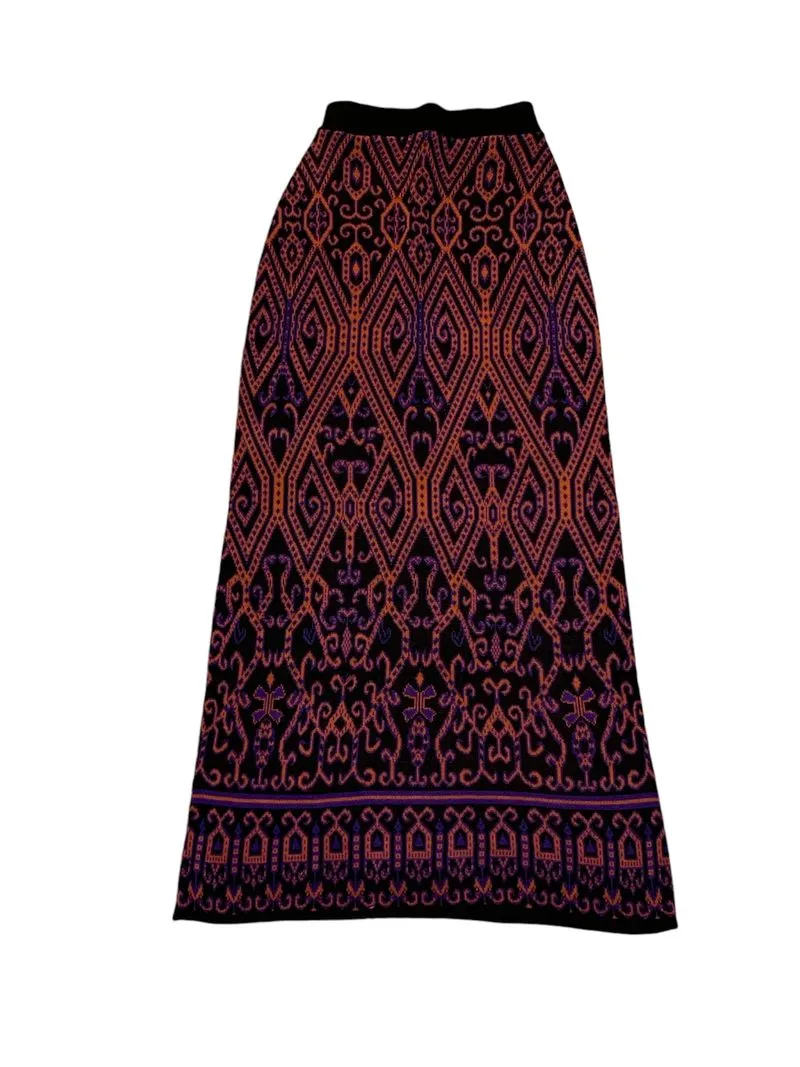 Casual Pencil skirt Wanita purple black photo 1