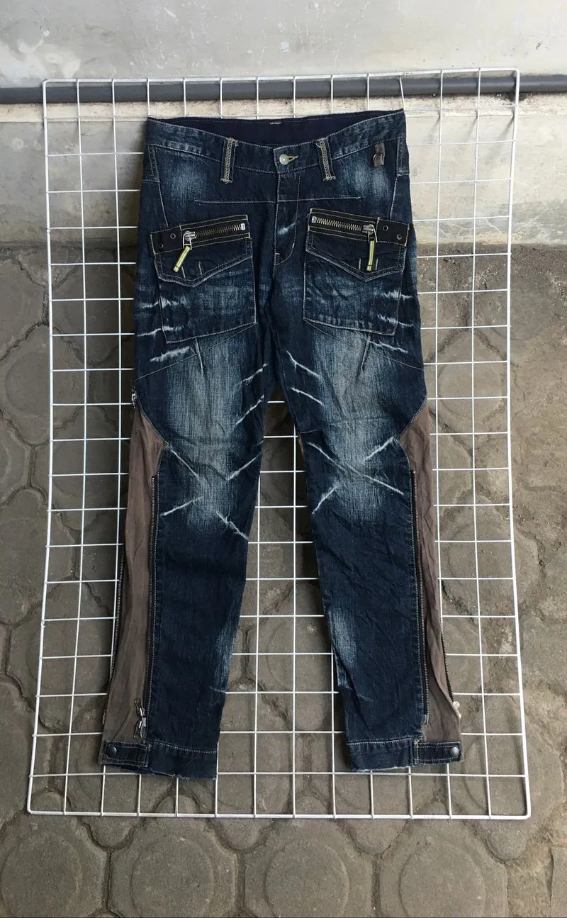 2000s PPFM Bikers pant multi Zip photo 1