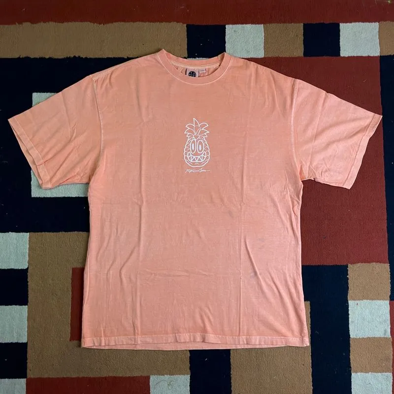 Streetwear Skater T-shirt Pria orange photo 1