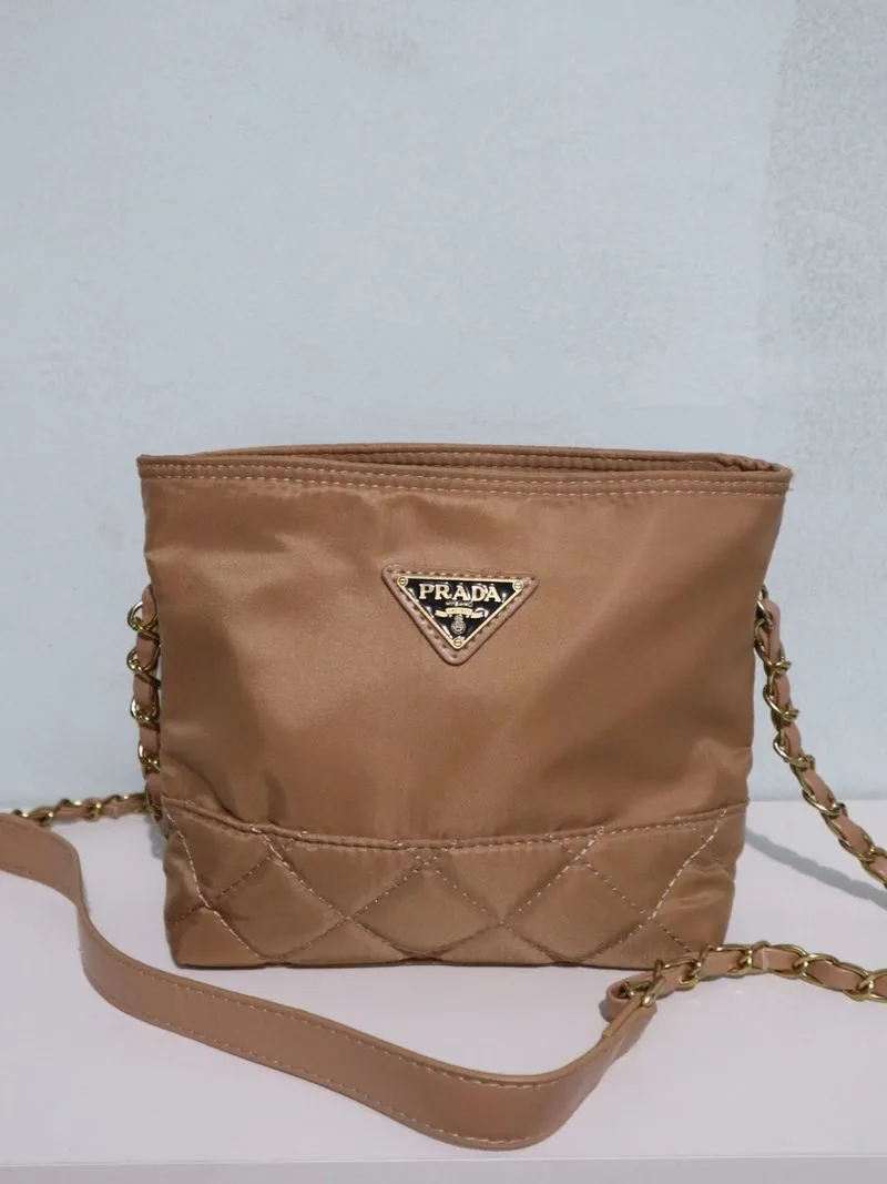 Prada Milano Tessuto Quilted Nylon Chain Vintage Shoulder Ba photo 1