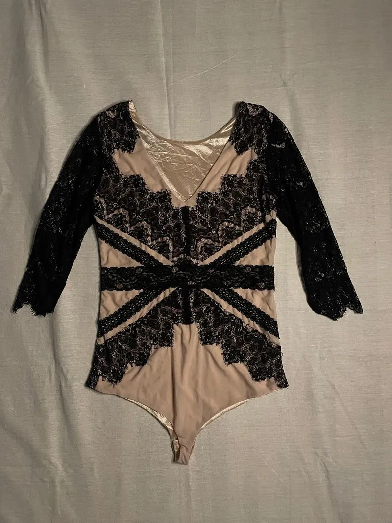 midnight lace bodysuit  photo 1