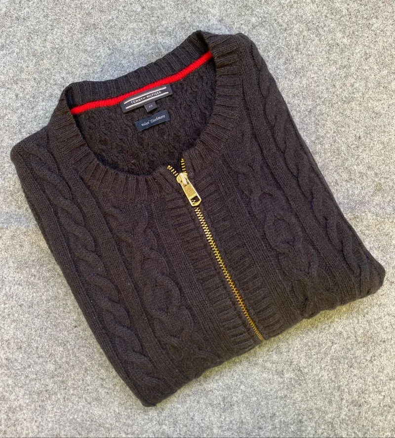 Jacket Rajut/Wool  Zipper Tommy Hilfiger Black photo 1