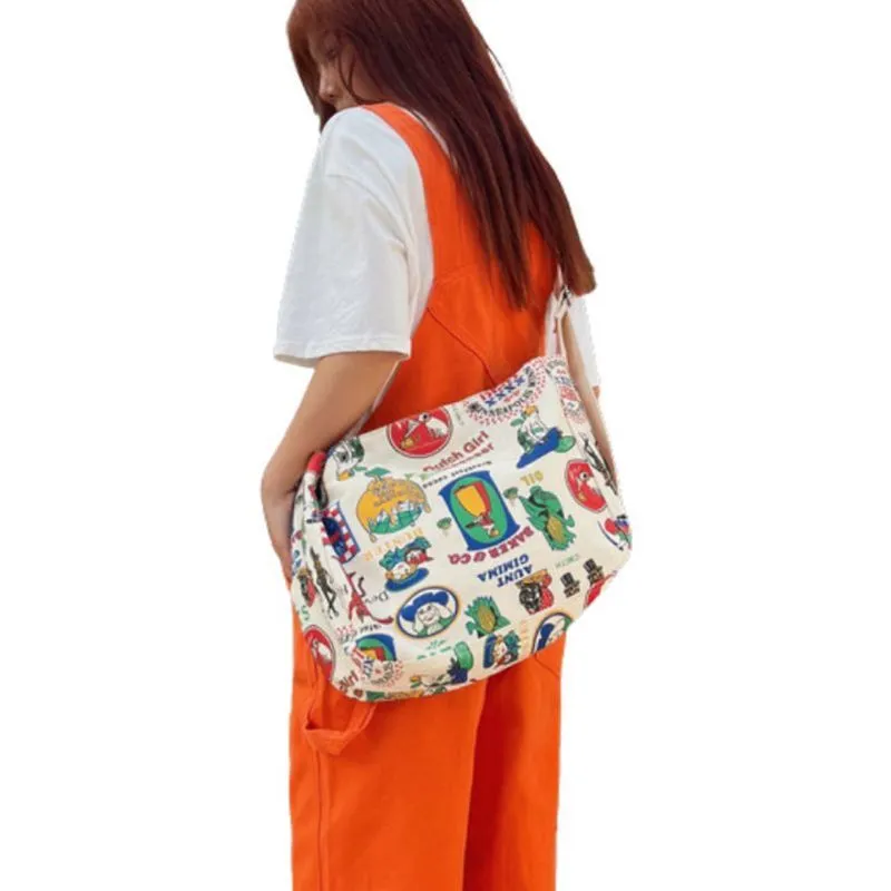 Canvas shoulder messenger bag photo 1