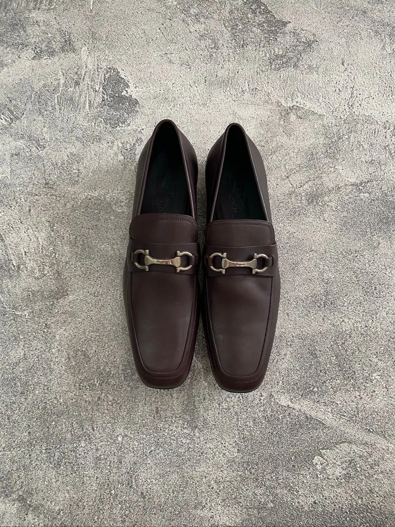 Salvatore ferragamo leather shoe photo 1