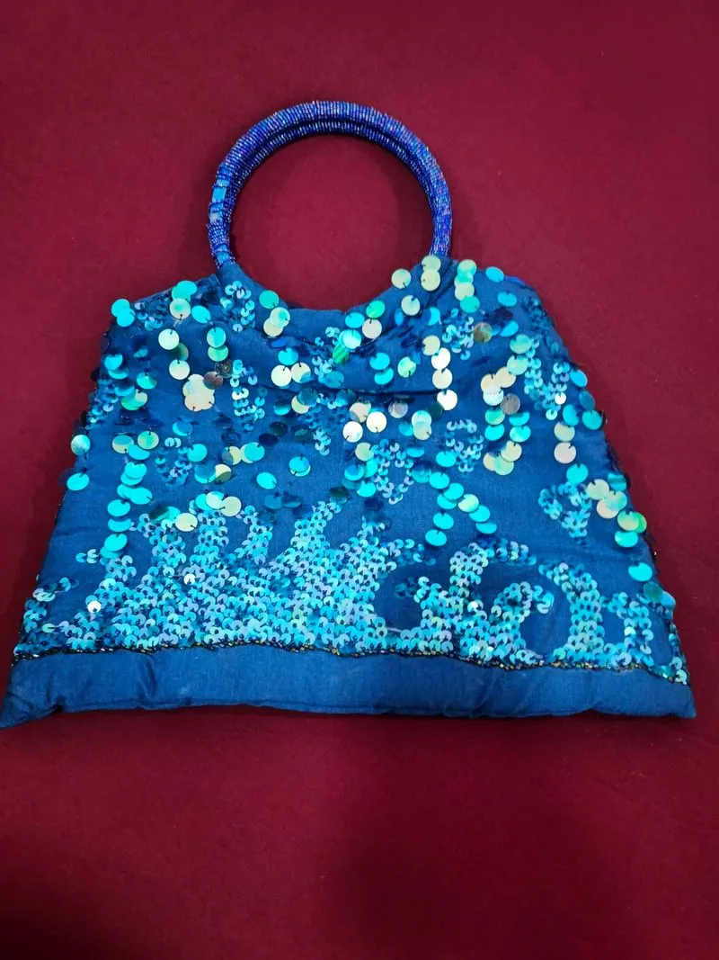 Vintage Y2K Sequin Wave Trapeze Bag photo 1