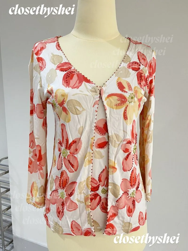 Next top + cardigan set floral pattern  photo 1
