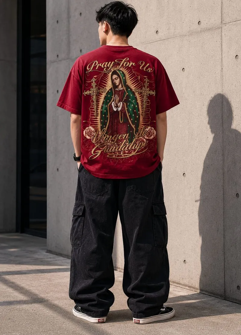 Tshirt y2k Hip-hop bunda maria By Fruit Of The Loom photo 1