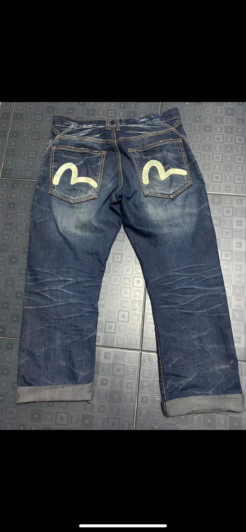 Evisu Vintage Skater Jeans Pria navy black photo 1