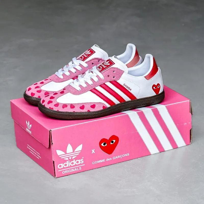Adidas Casual Sneakers Wanita white red photo 1