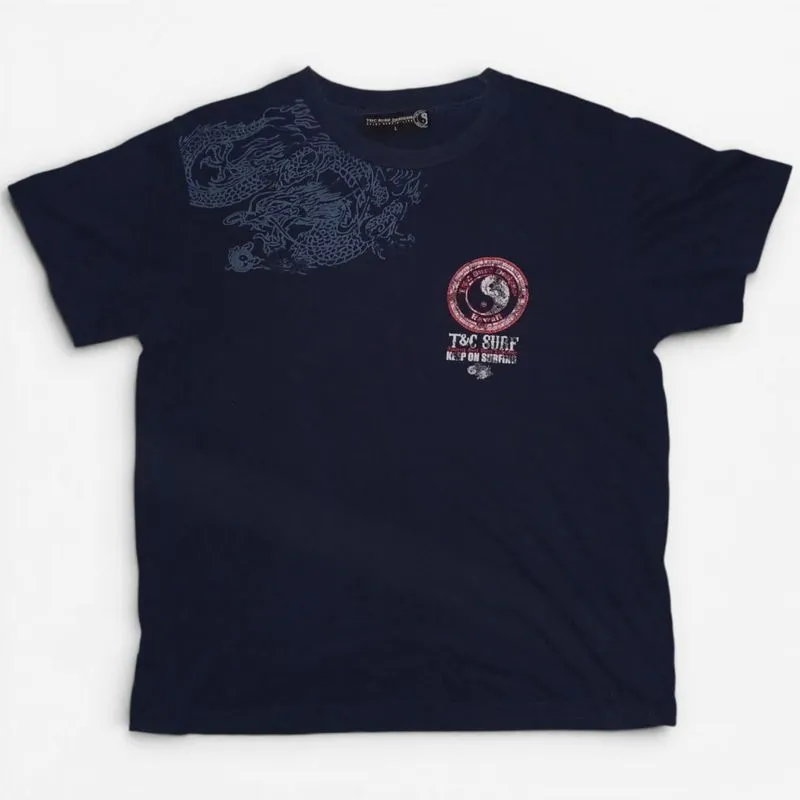 Kaos t&c surf graphic dragon art y2k surfing photo 1