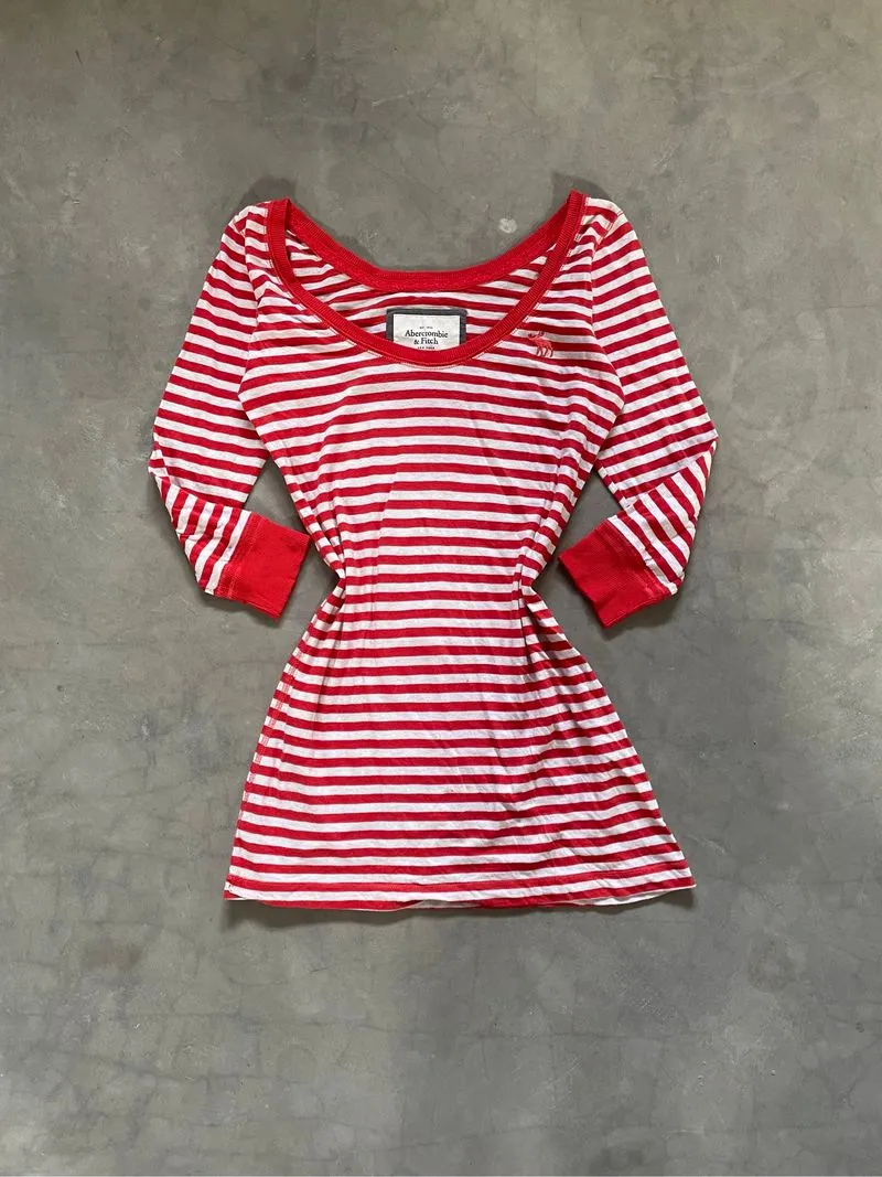 Vintage Abercrombie Baby Doll Tee Iconic Logo Longsleeve photo 1