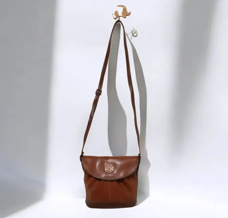 Vintage Y2K Catch 21 Brown Genuine Leather Womens Crossbody  photo 1