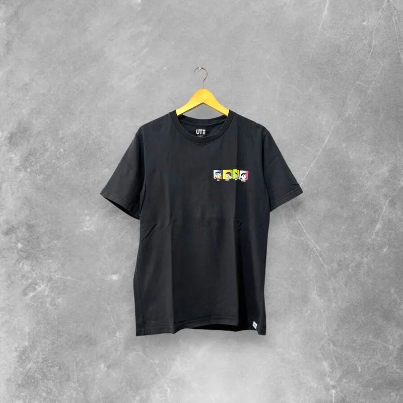 Uniqlo Streetwear Minimalist T-shirt Pria black photo 1