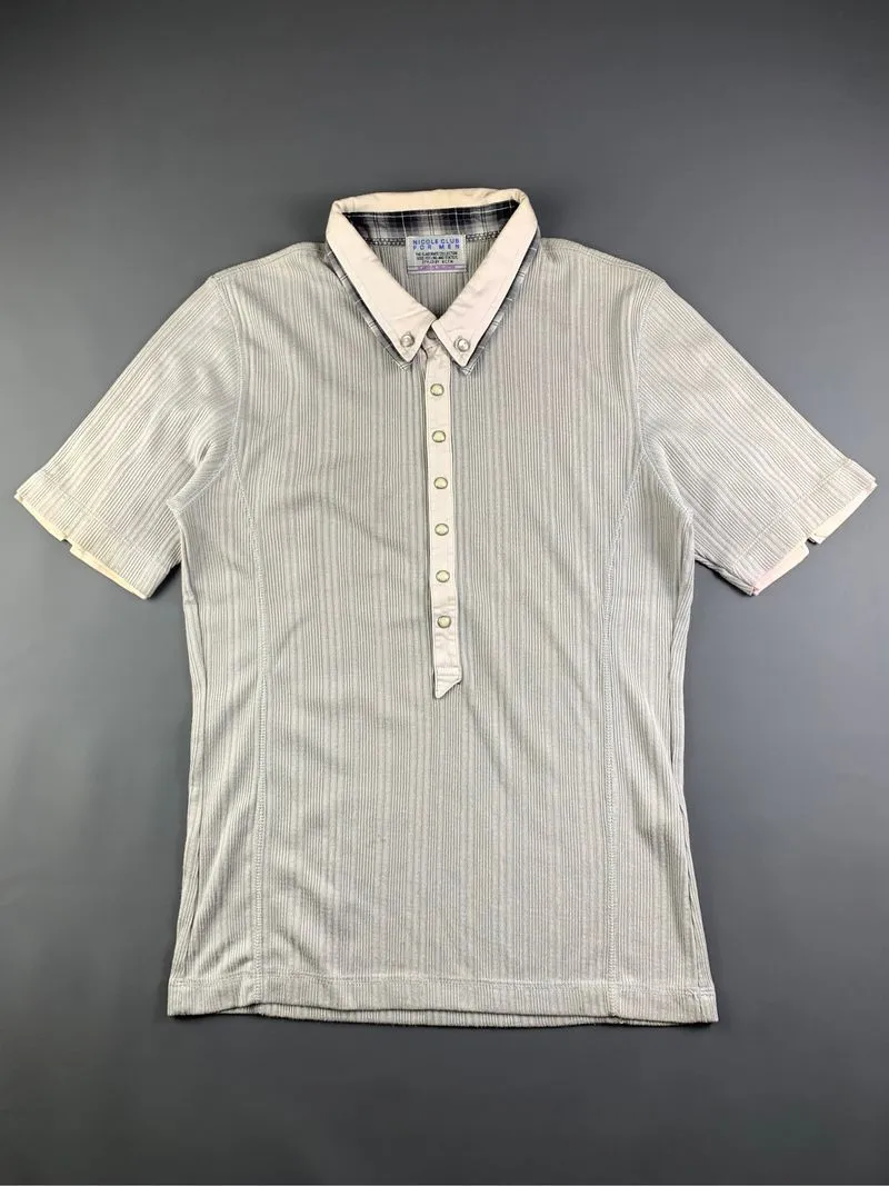 Nicole Club For Men Off-white Double Collar Polo (S) photo 1