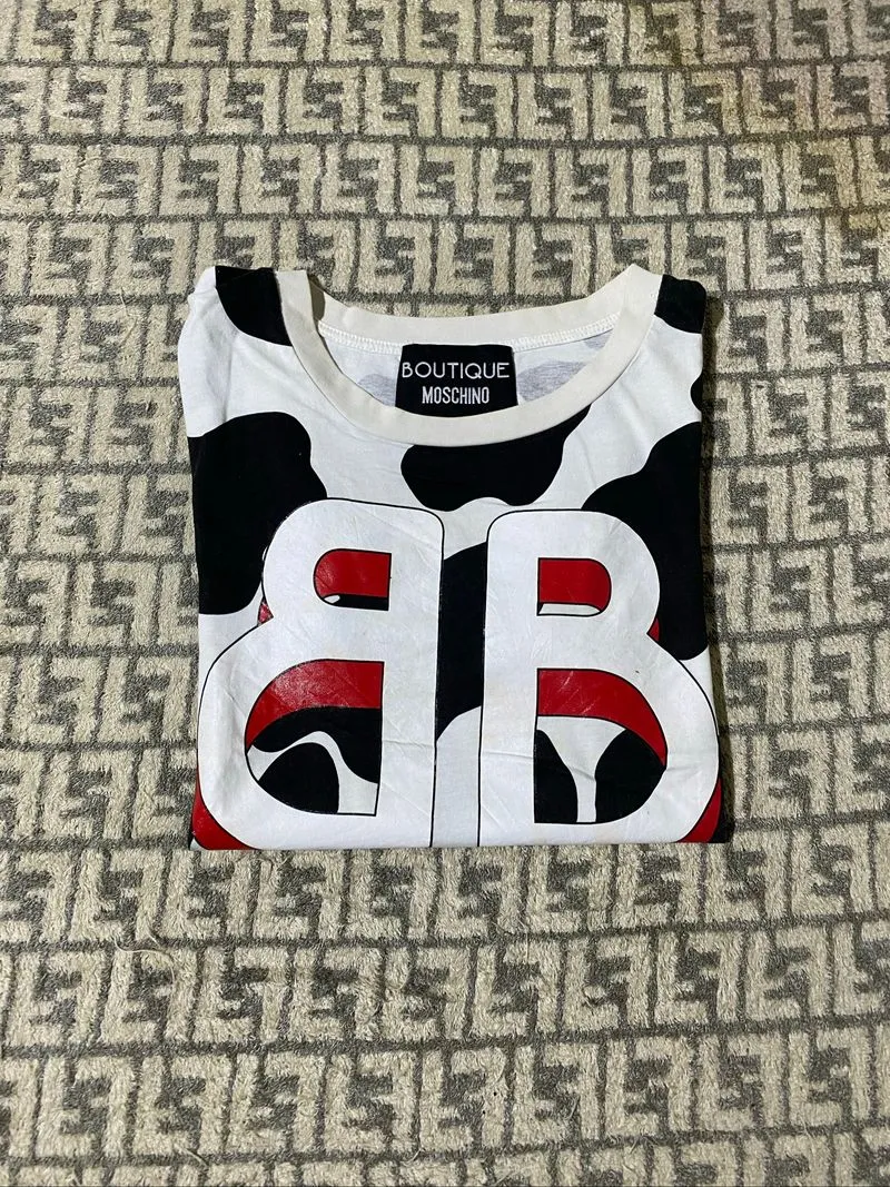 Boutique Moschino Black White Tshirt photo 1