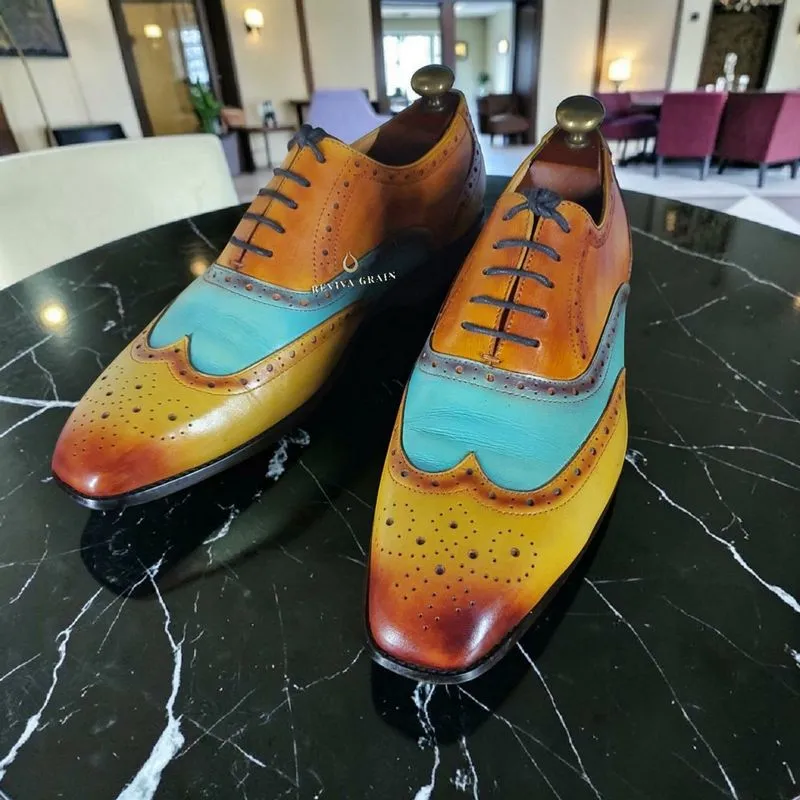 Ducapo D1006 Hand-Painted Calfskin Dress Shoes EU 42 👞🎨 photo 1