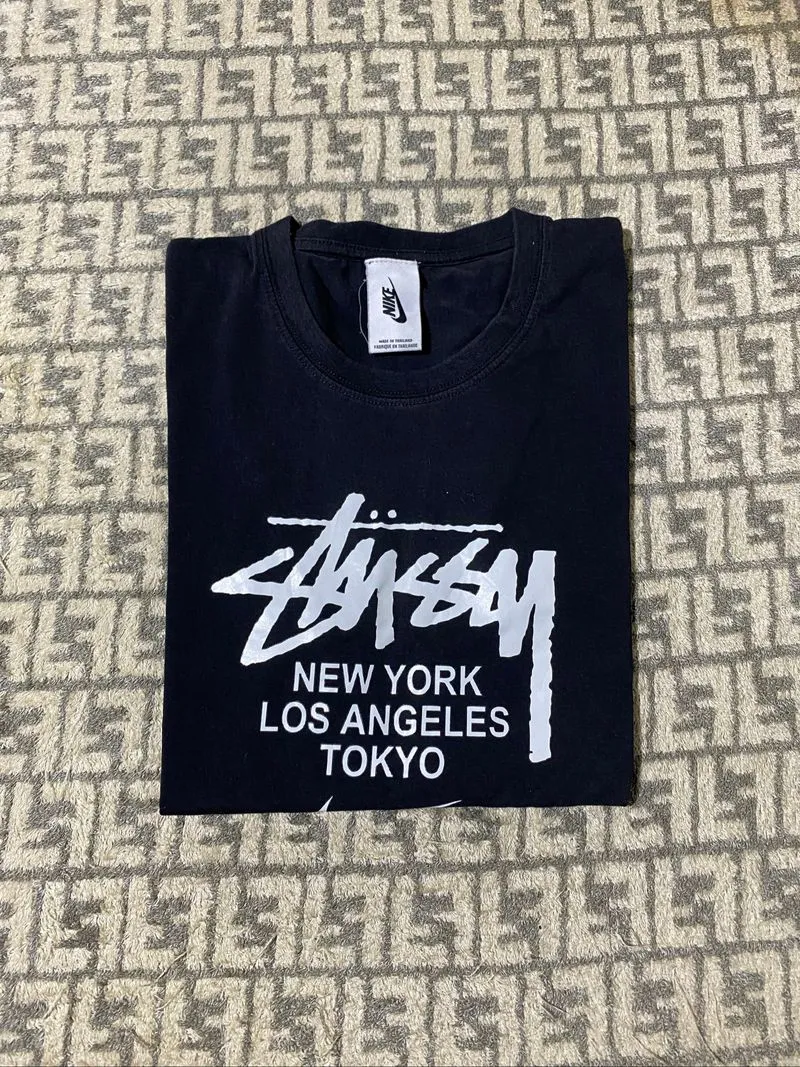 Nike x Stussy Logo Black Tshirt photo 1