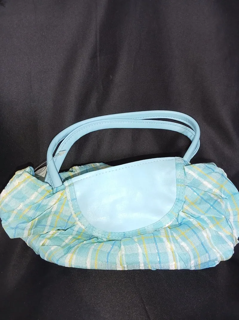 blue gingham bag photo 1