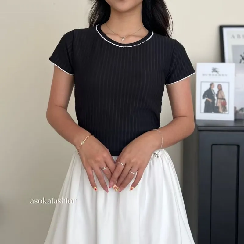 asoka zia croptop - baby tee knit photo 1