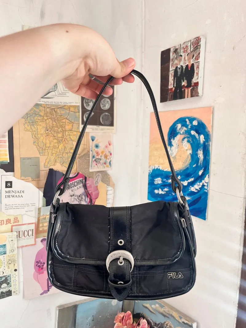 Fila Y2K Casual Shoulder bag Wanita black photo 1