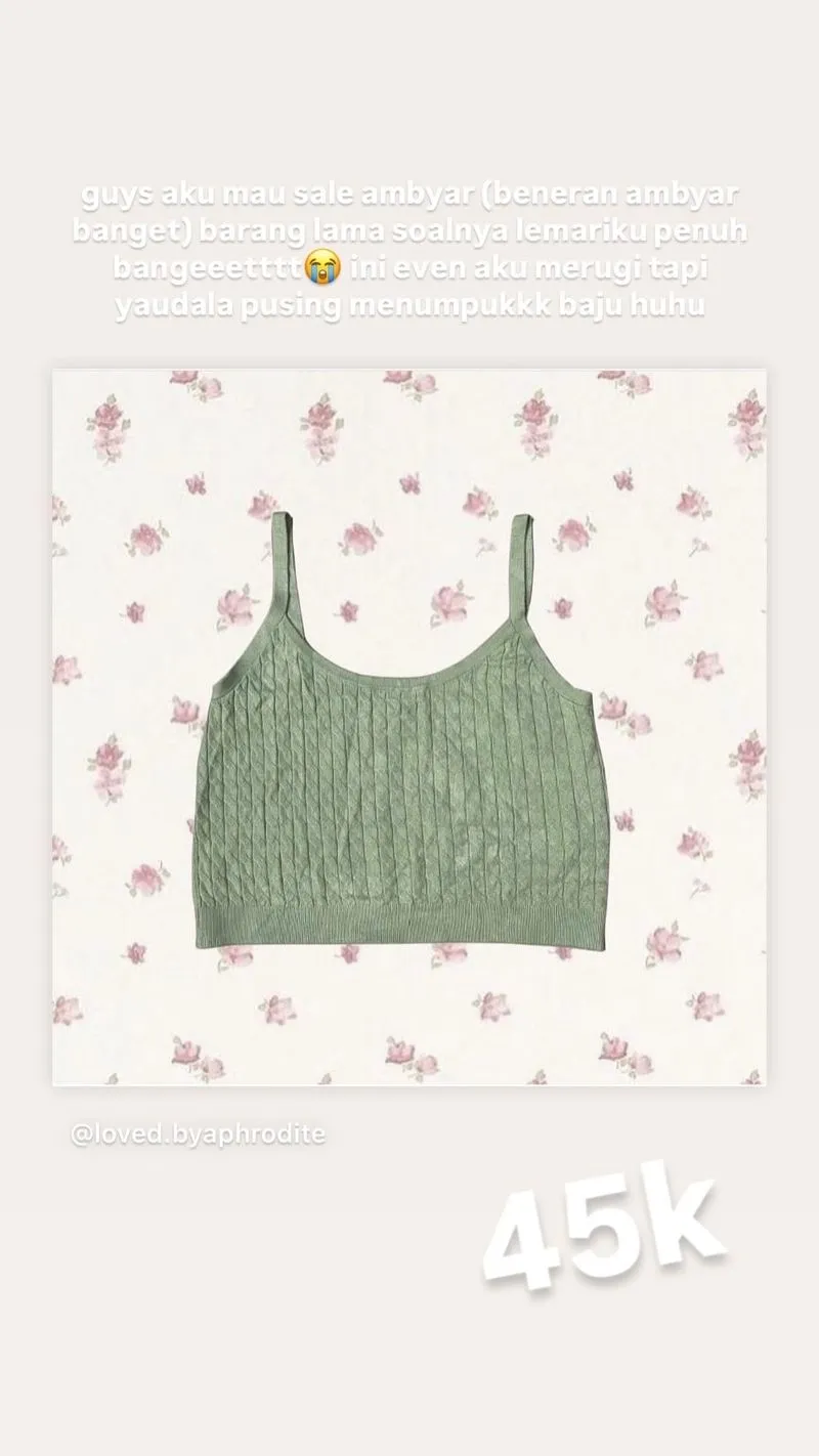 Casual Crop top Wanita green photo 1