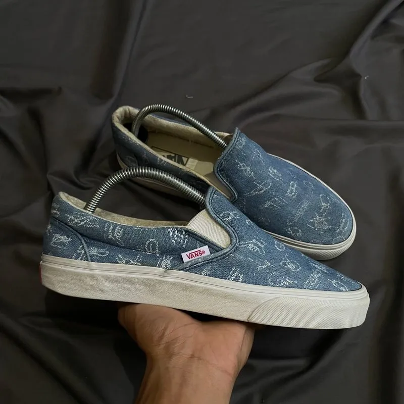 VANS Indie Casual Sneakers Pria white blue photo 1