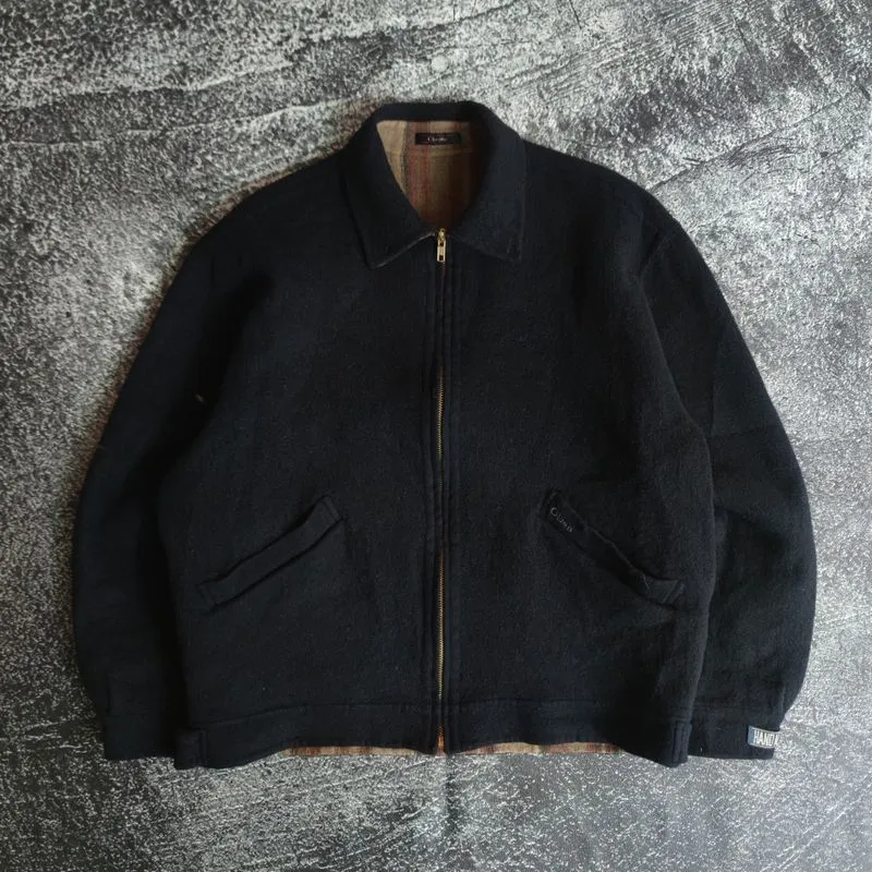 Y2K Casual Harrington jacket Pria black photo 1