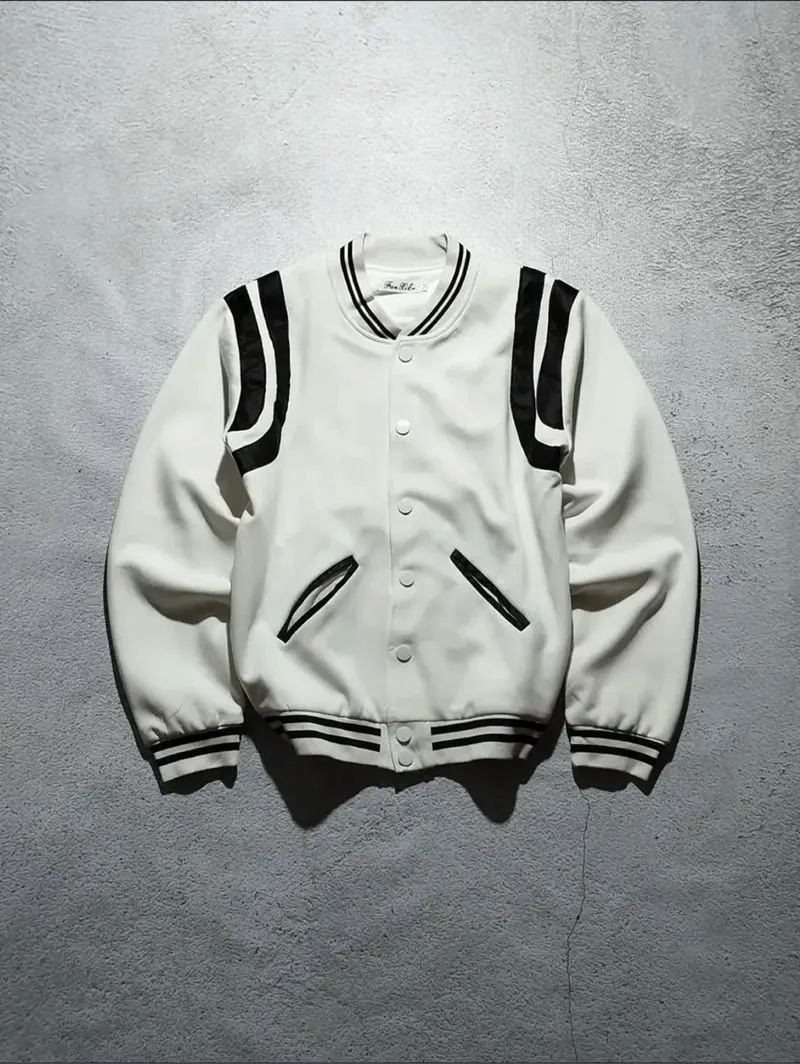 Blouson Varsity Suede White photo 1