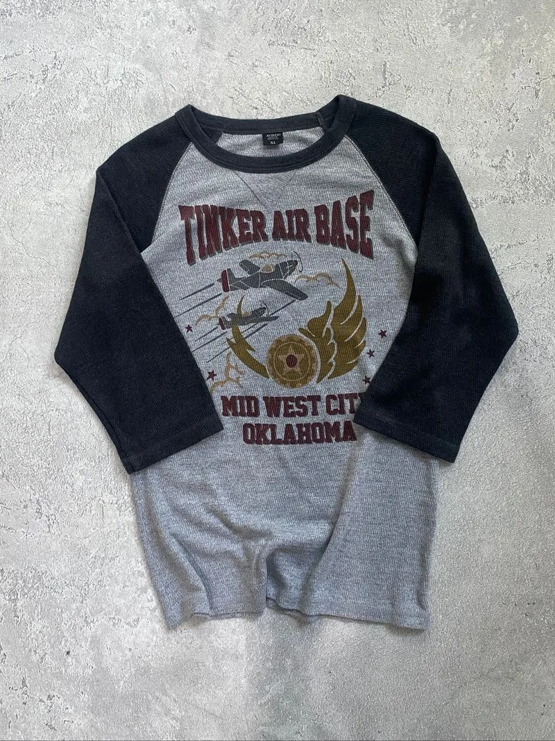 AVIREX Military Raglan Waffle 3/4 T-Shirt photo 1
