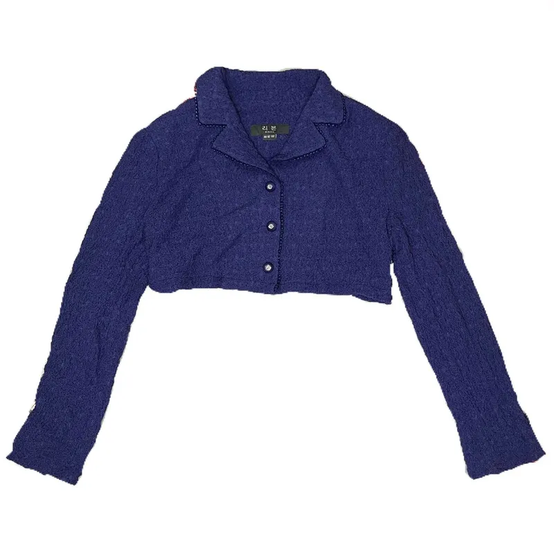 Vintage Casual Blazer Wanita blue photo 1