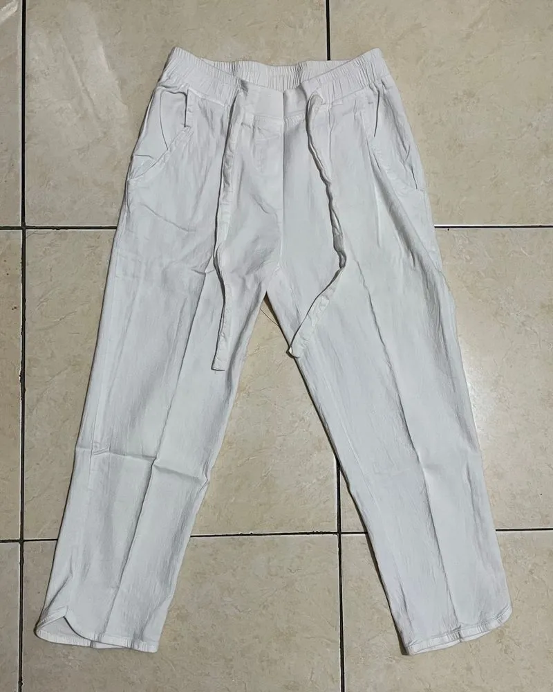 Casual Flare pants Wanita white photo 1