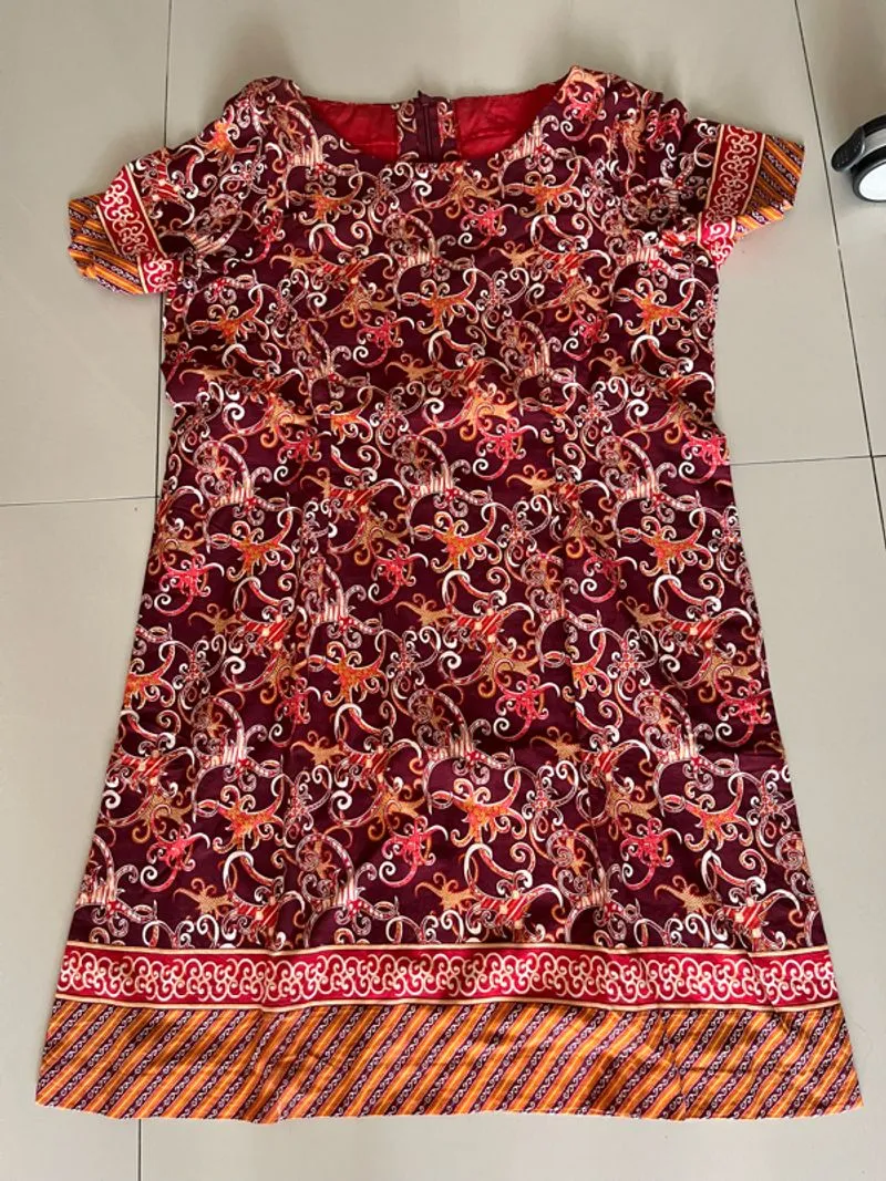Dress batık XL model lurus(pas badan) photo 1