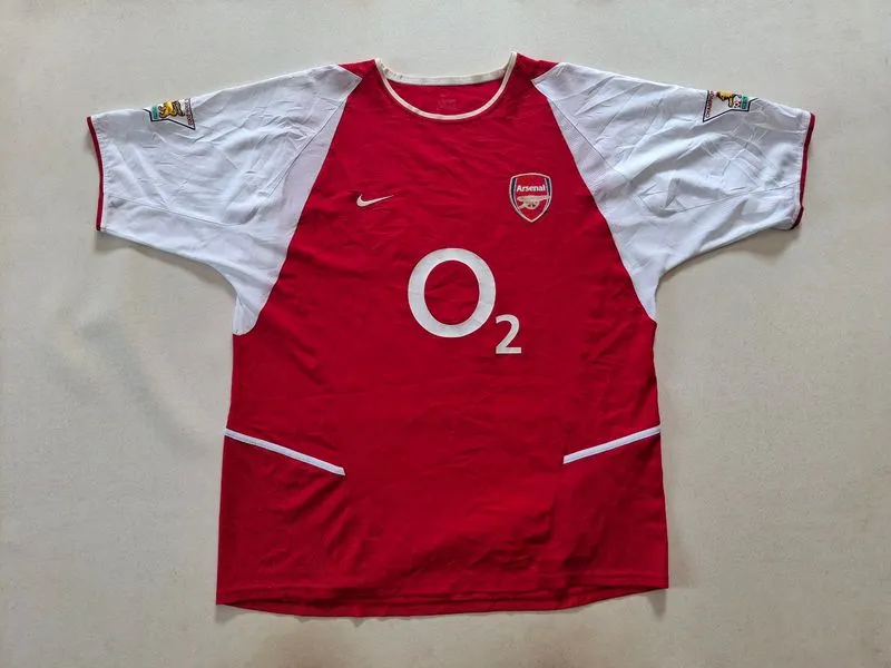 JERSEY ARSENAL HOME TAHUN 2002-2004 GILBERTO ORIGINAL 100% photo 1