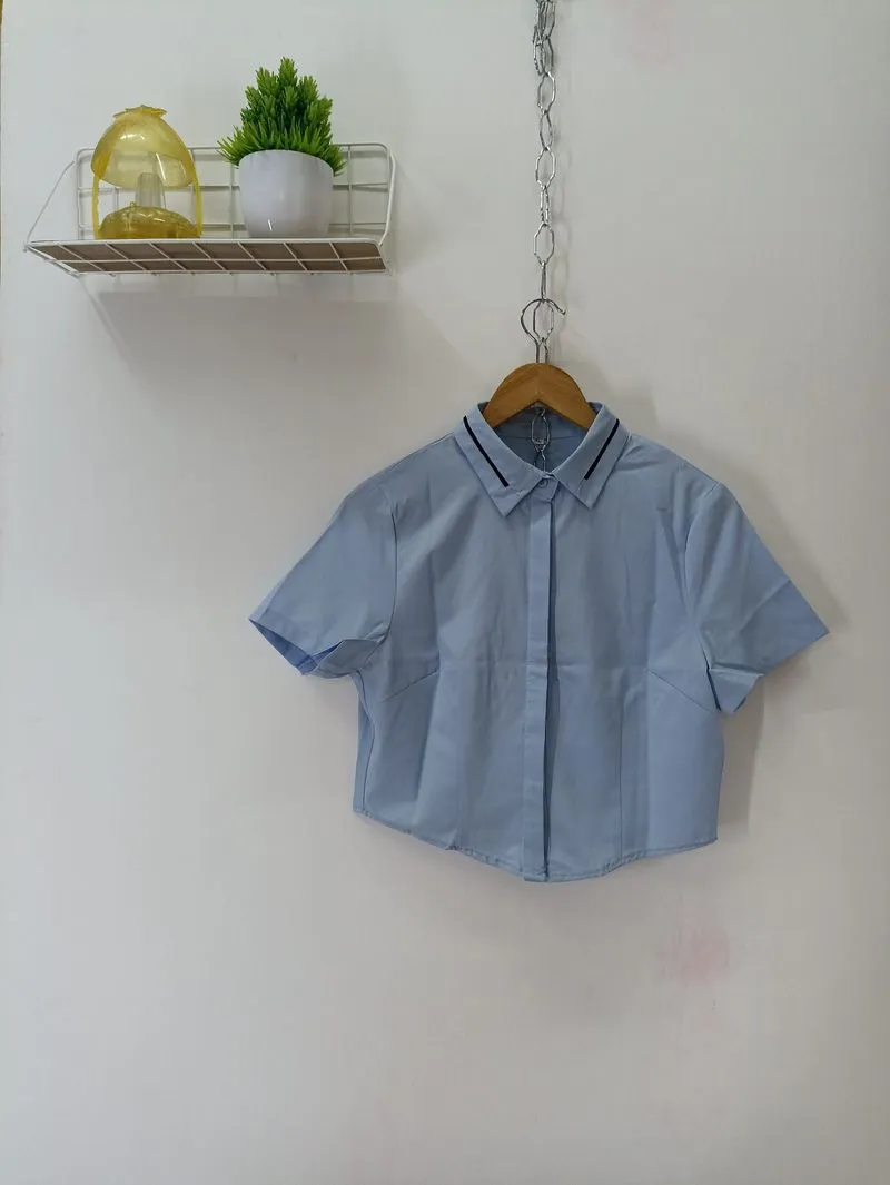KEMEJA CROP KOREAN BRAND photo 1