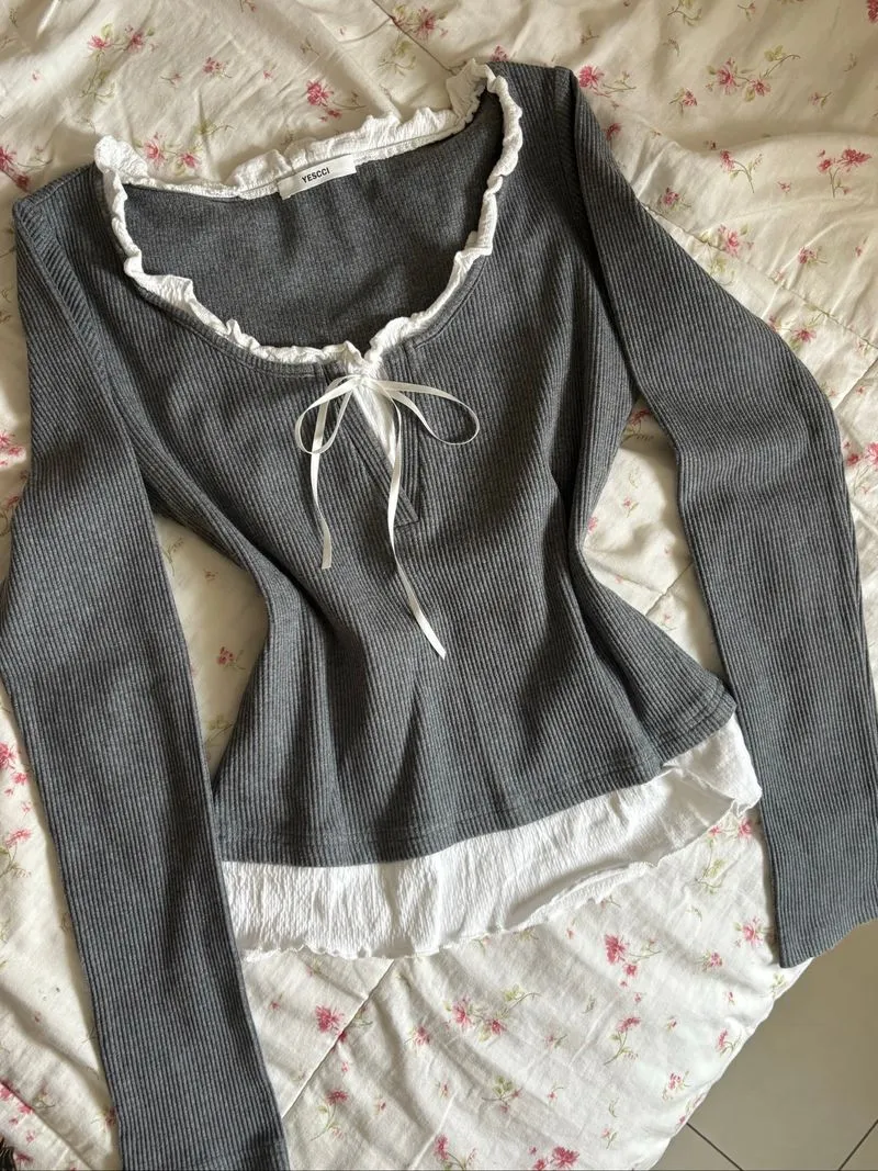 YESSCI long sleeeve knit top photo 1