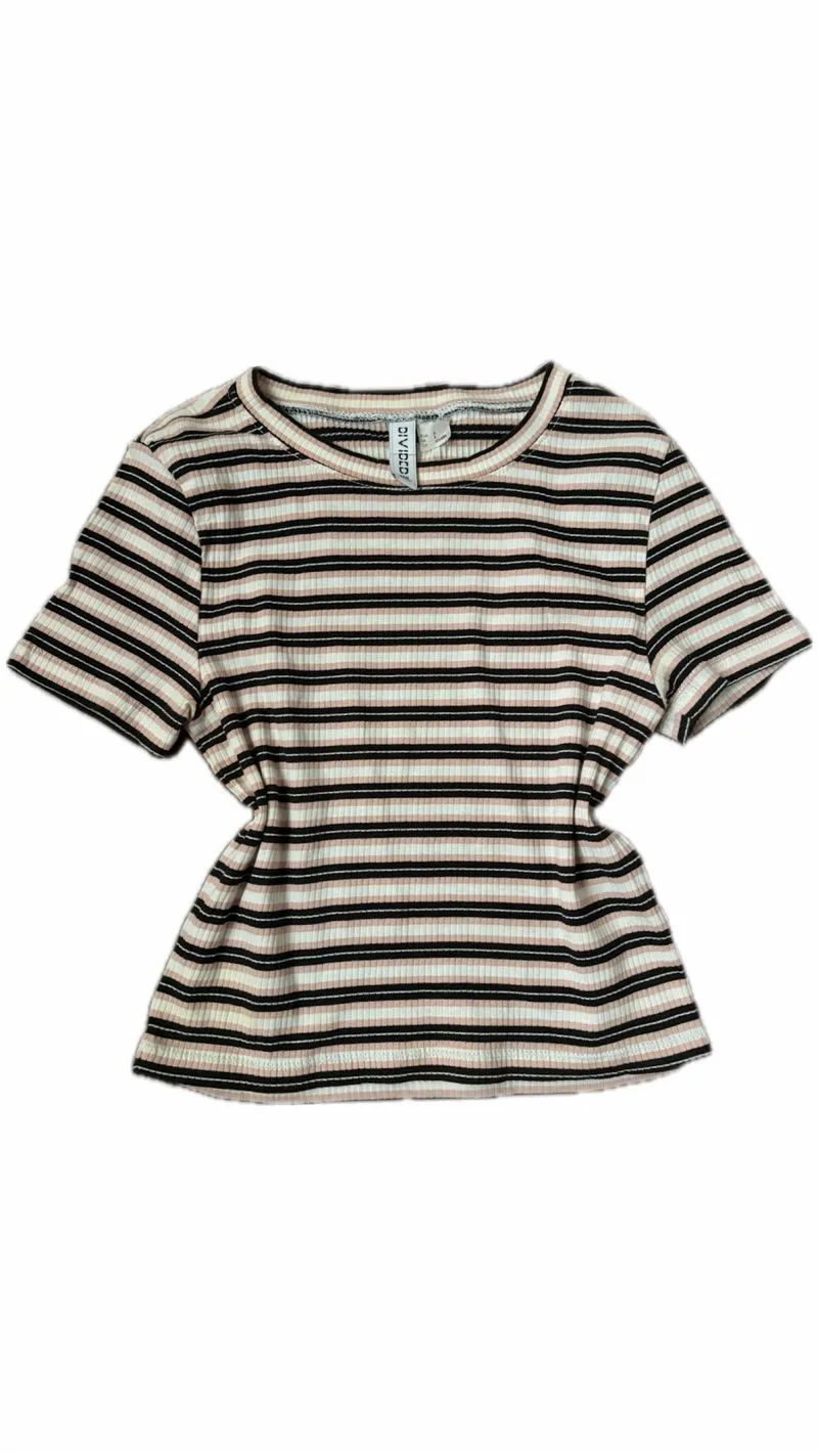 Pink stripe croptop photo 1