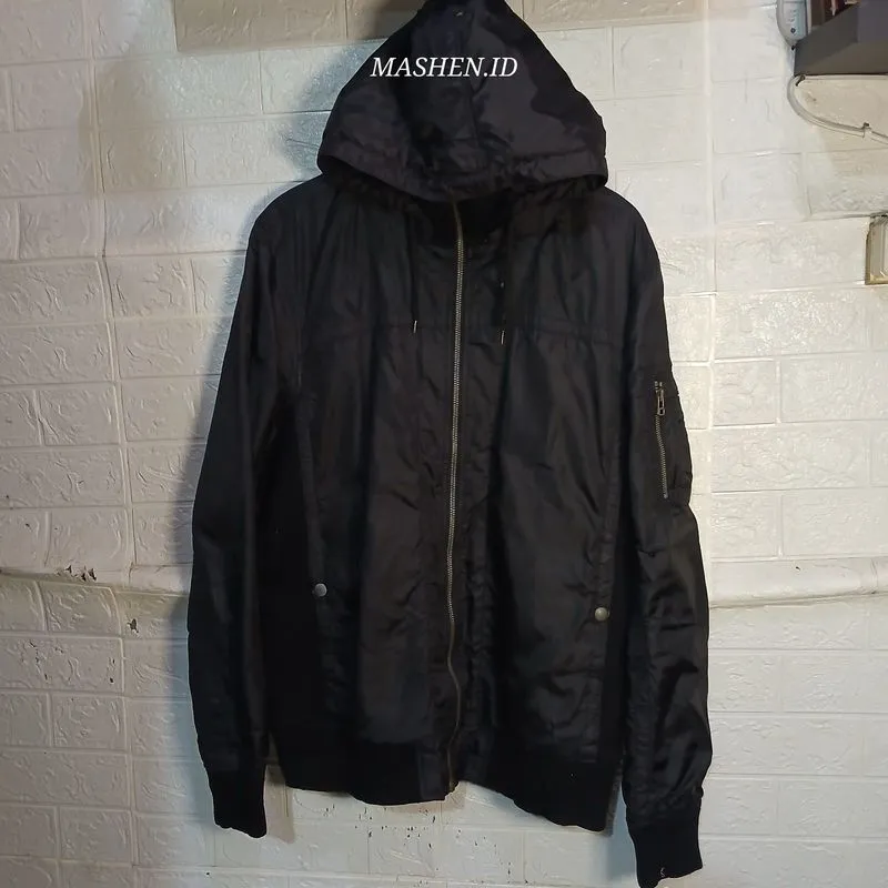 Jaket Hoodie Bomber Military Alpha Industries Black Size XL photo 1