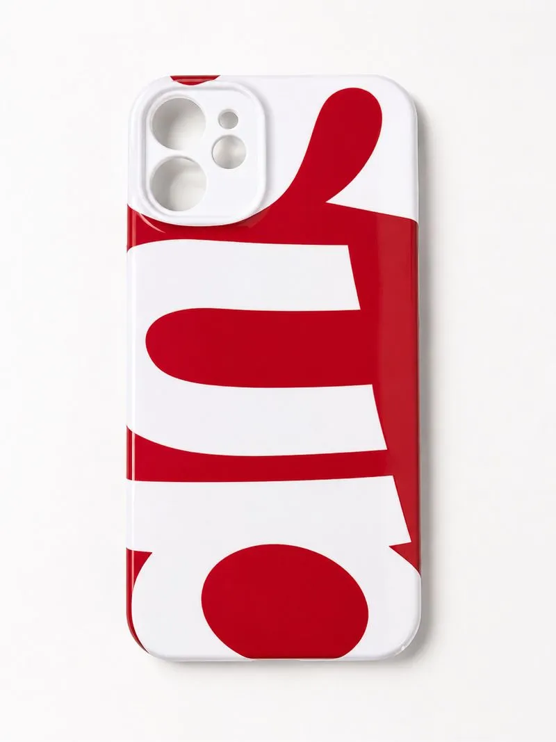 Case iPhone 12 Mini Supreme Style Red White Glossy Hardcase photo 1