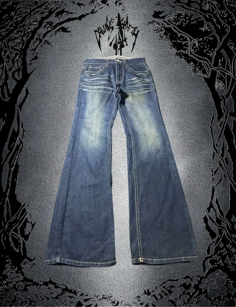 ✮ Vintage Flare Jeans Dark Blue Lowwaist ✮ photo 1