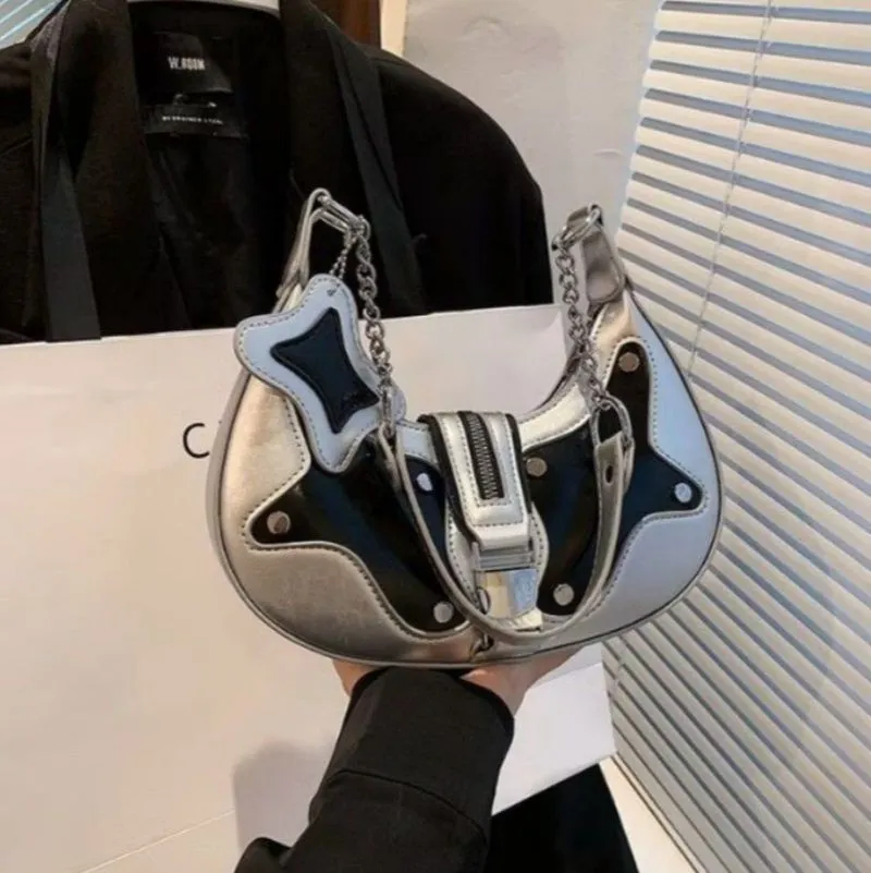 star shoulder bag tali rantai penutup besi photo 1
