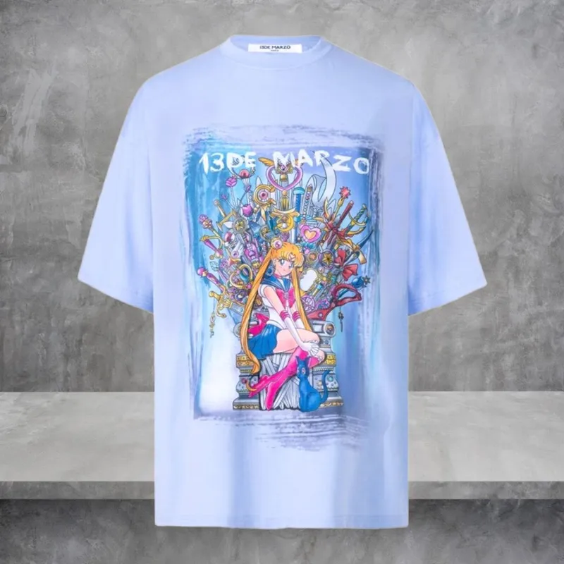 Streetwear Luxury T-shirt Wanita blue photo 1