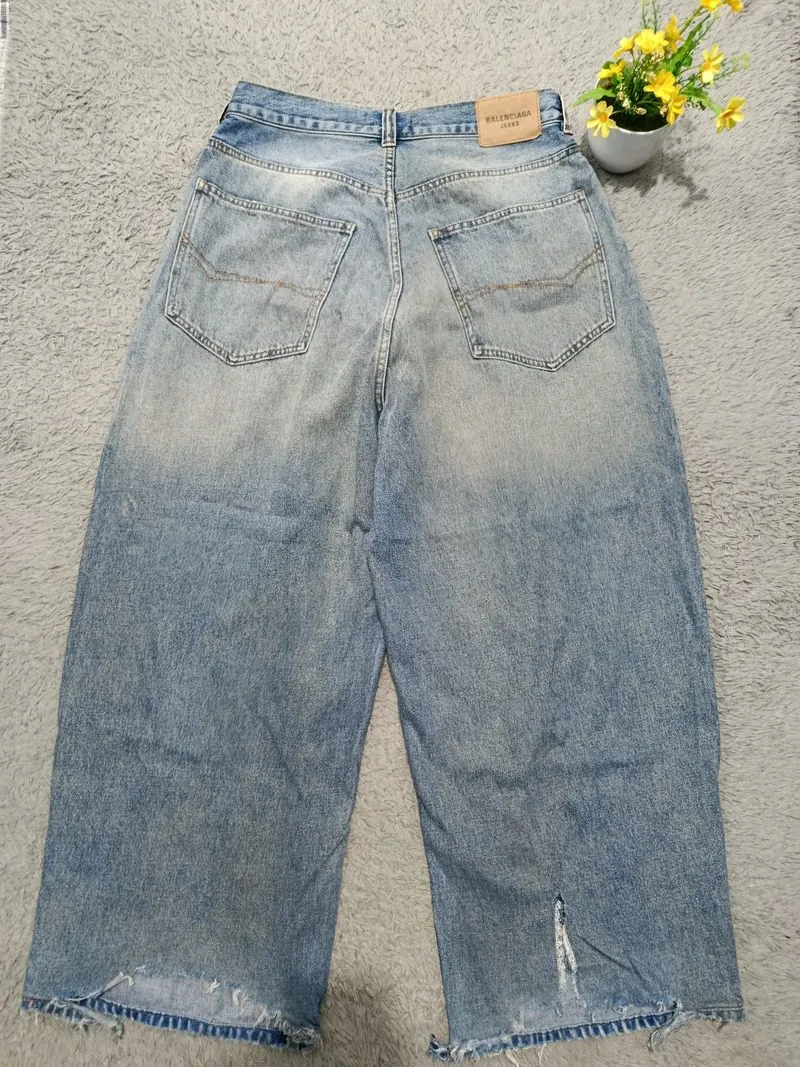 ❌SOLD OUT❌Baggy jeans balenciaga liquid denim waxed photo 1
