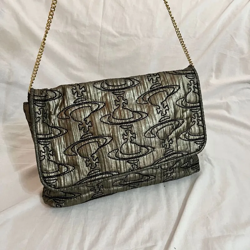 Vivienne Westwood Grunge Goth Shoulder bag Wanita silver black photo 1