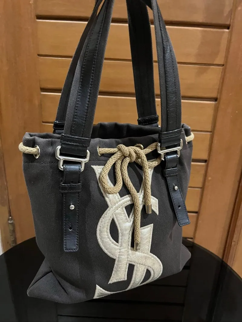 Yves Saint Laurent Kahala Brown Canvas Vintage Bag photo 1