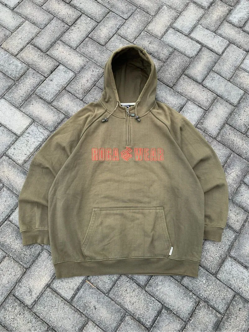 ROCAWEAR HALF ZIP COTTON HOODIE photo 1