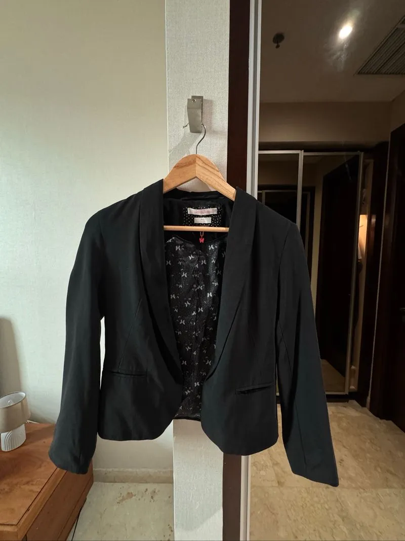 Blazer Hitam Black Stradivarius photo 1