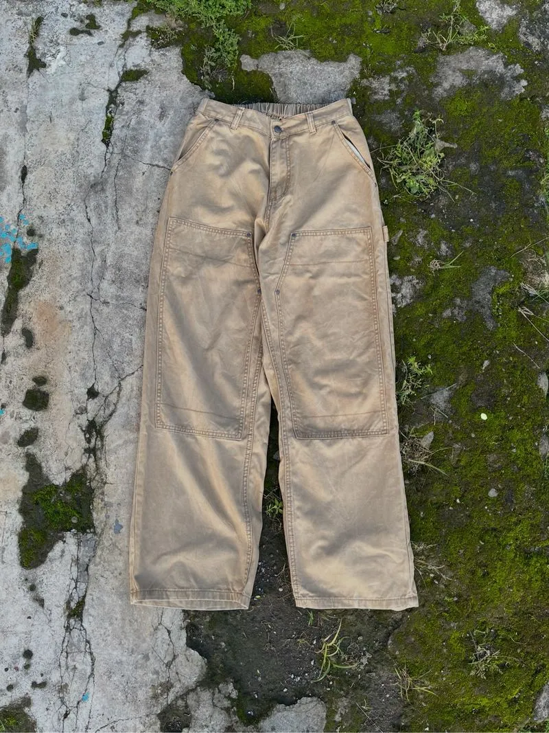 Baggy Faded Brown Double Knee Pant size 30 - 32 photo 1