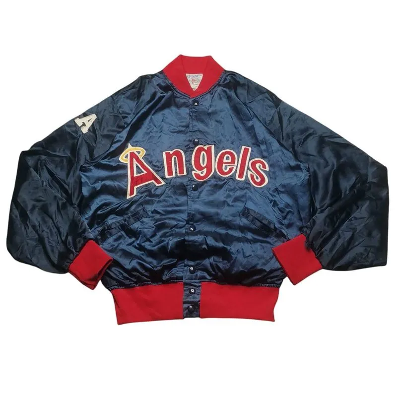 Rare Vintage 80s California Angels MLB Jacket Satin by Falco photo 1